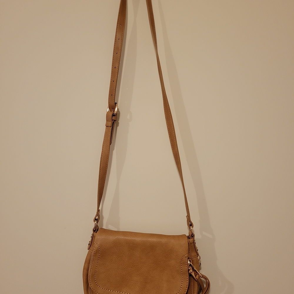 New Women's Antik Kraft brown vegan leather crossbody bag